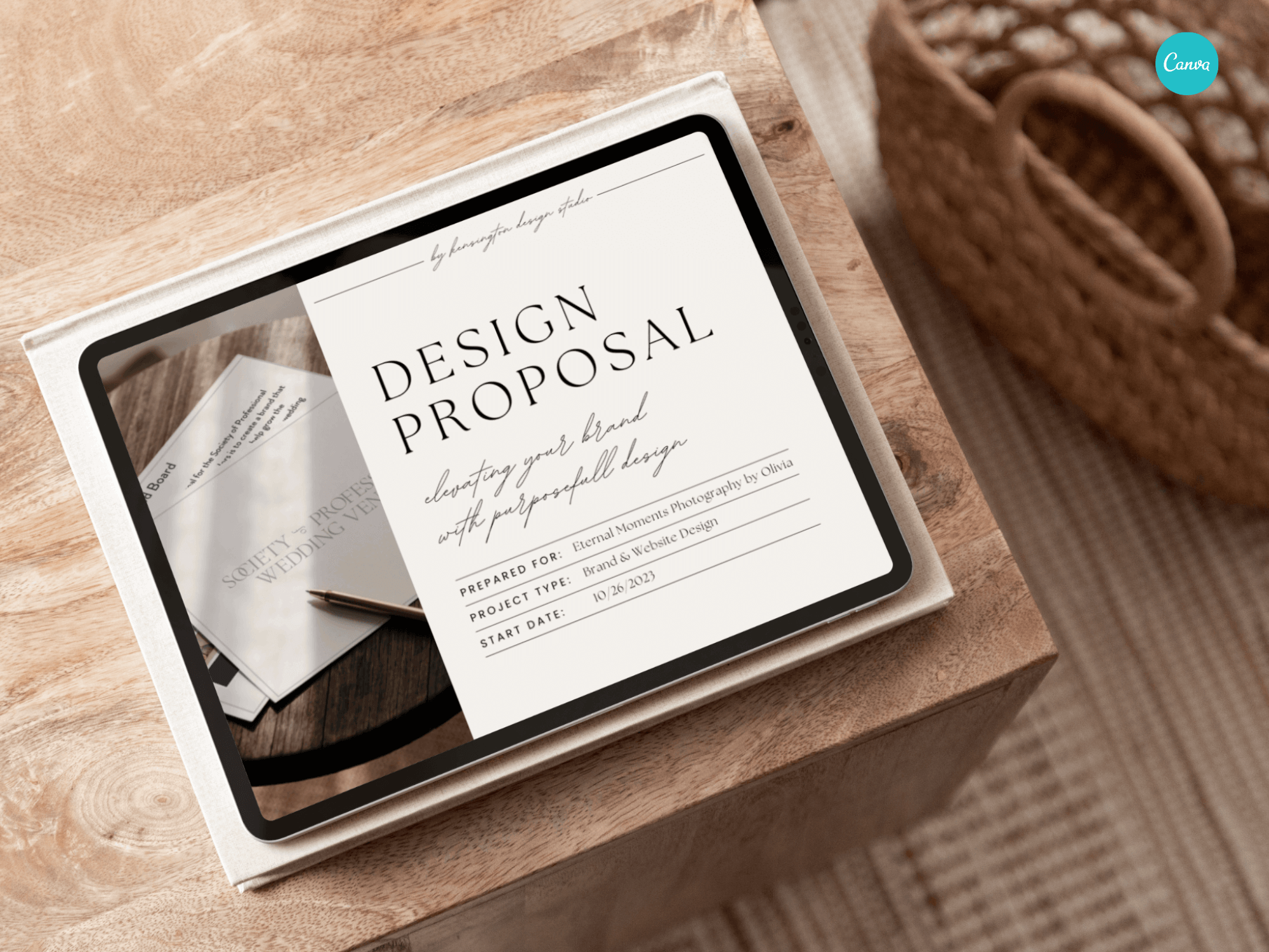 Dubsado design proposal - Product Images - Cover Page