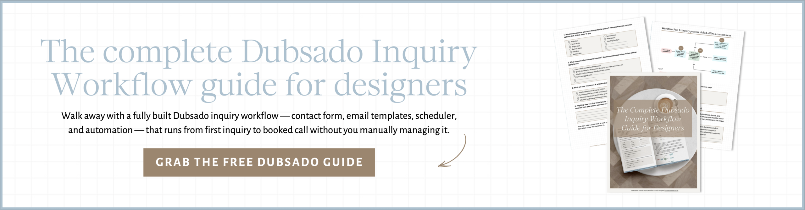 Free Dubsado inquiry workflow guide for brand and website designers